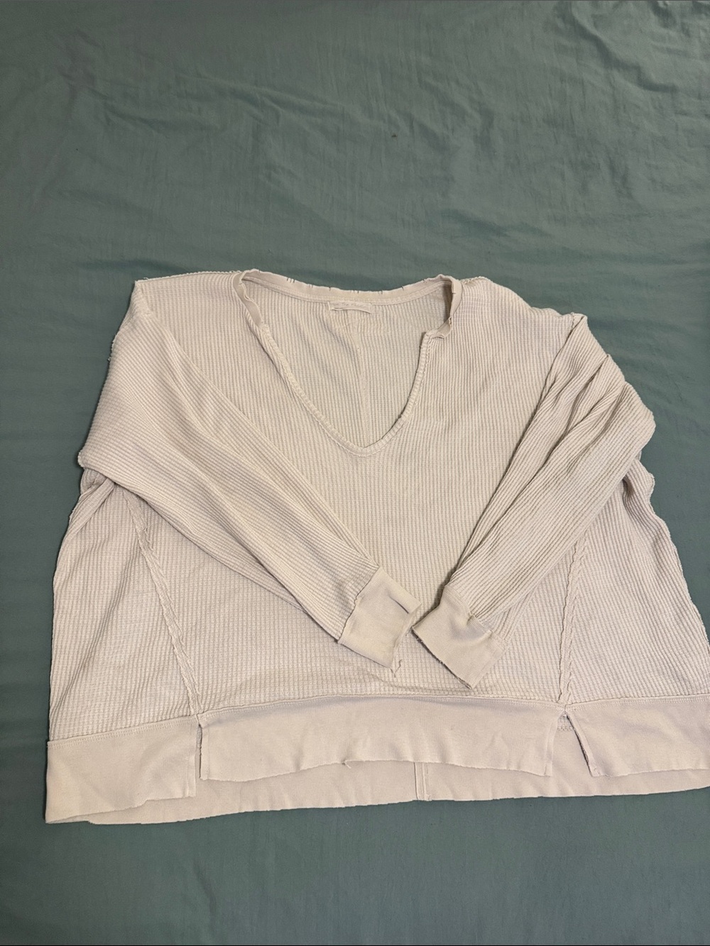 We The Free Light Beige Long Sleeve Tunic Top